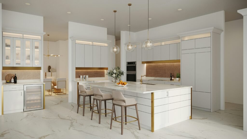 Kitchen layout planning blueprint for IKEA kitchen design setup