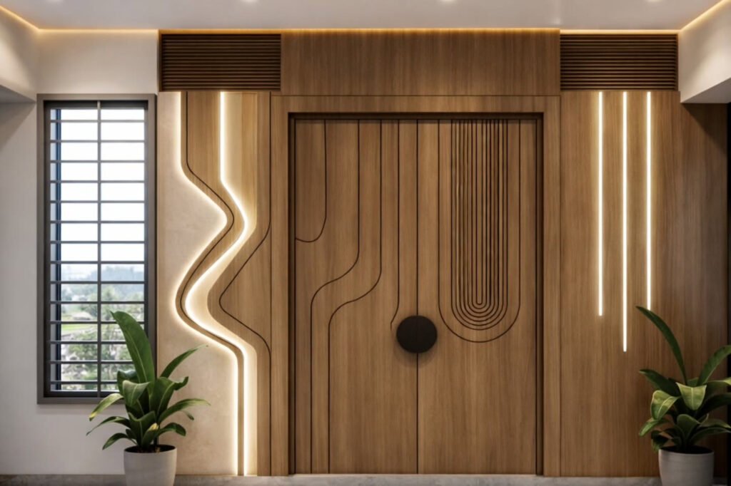 Luxury entryway interior with elegant decor and sophisticated design