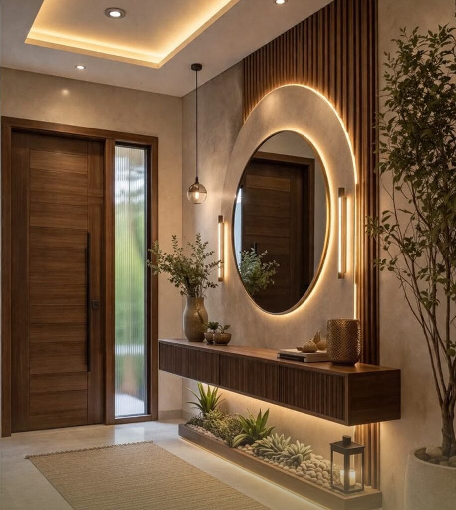 Luxury entryway interior with elegant decor and sophisticated design
