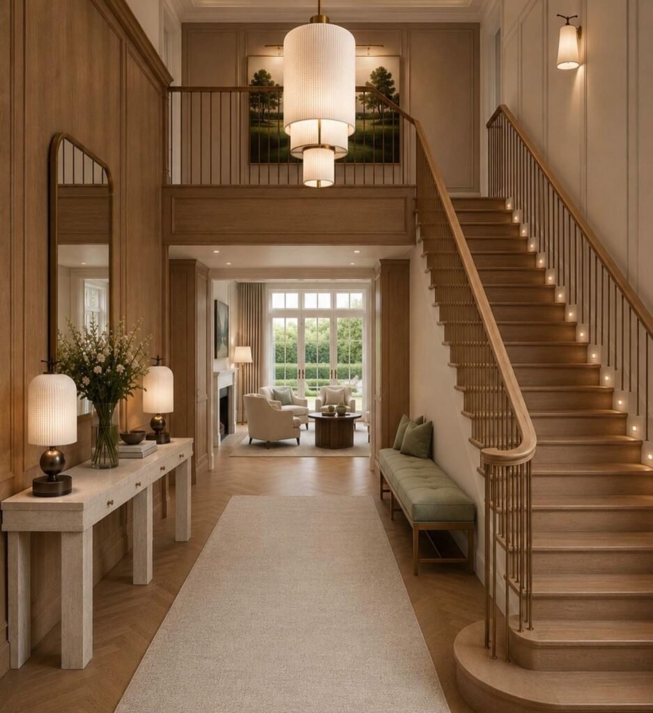 Luxury entryway interior with elegant decor and sophisticated design