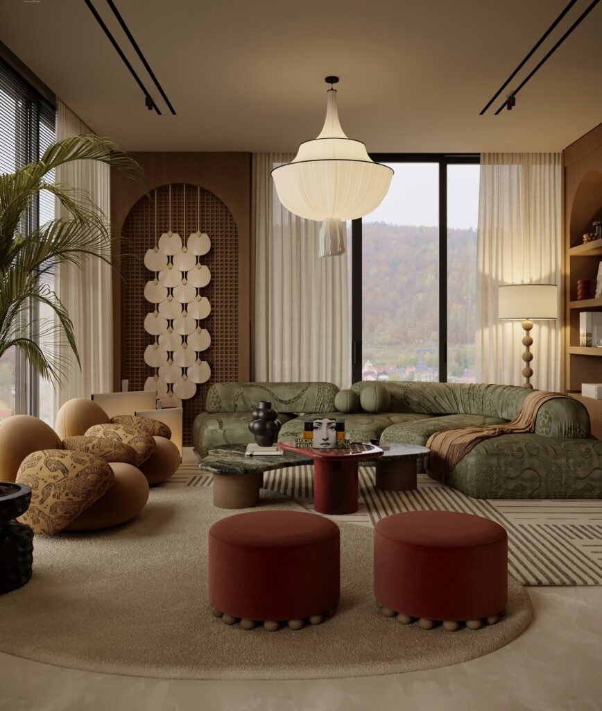 Luxury home design showcasing elegant interior spaces and modern decor