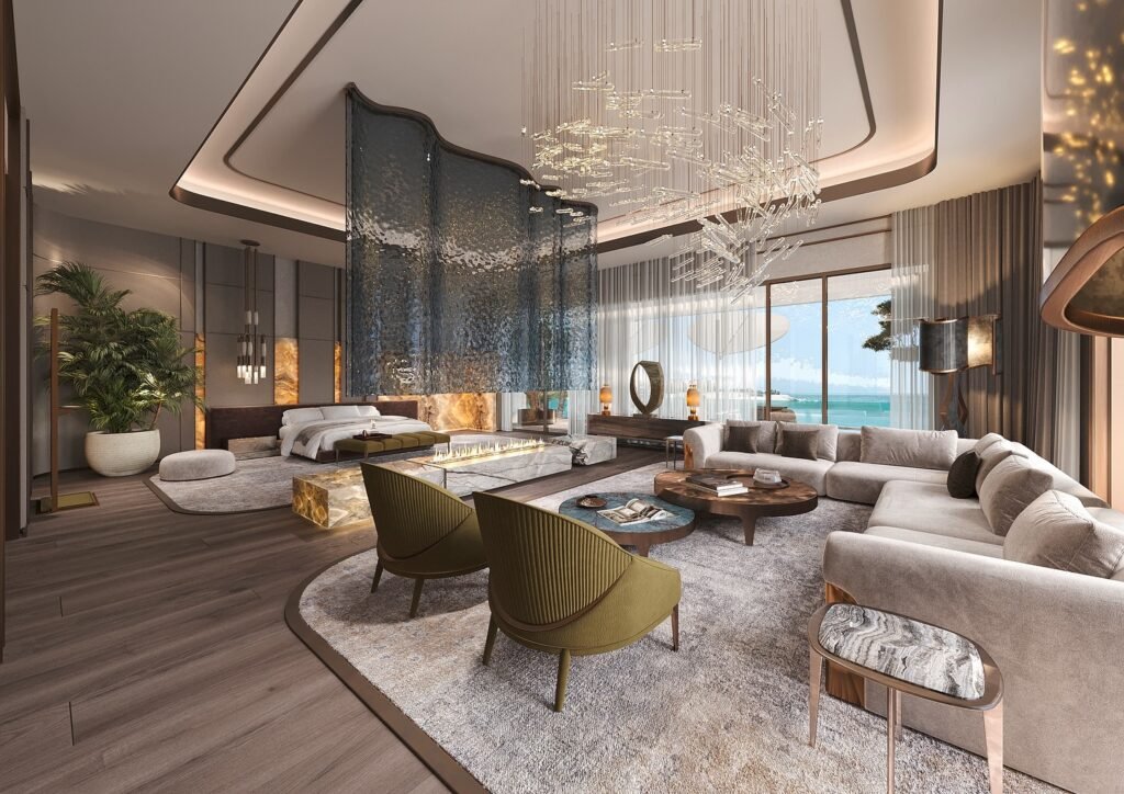 Luxury home design showcasing elegant interior spaces and modern decor