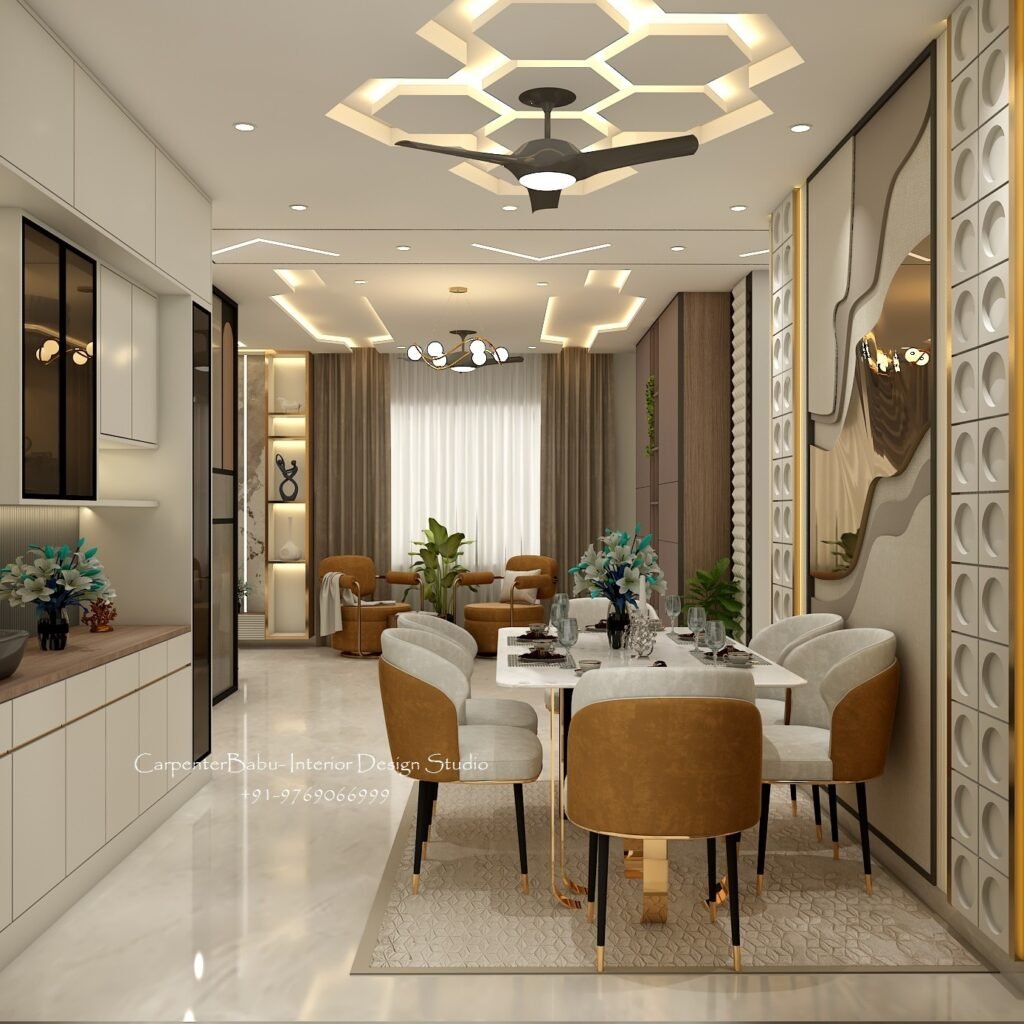 Luxury interior lighting with elegant chandelier and premium decor