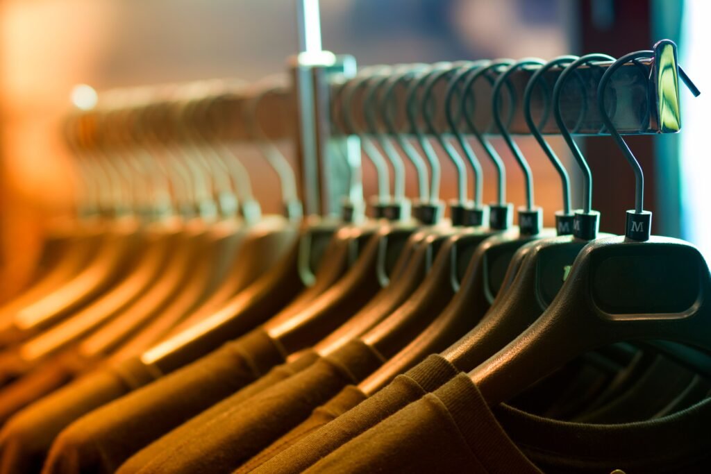 Closet Storage: 10 Genius Ideas for an Organized Home Closet with slim uniform hangers saving space and improving organization