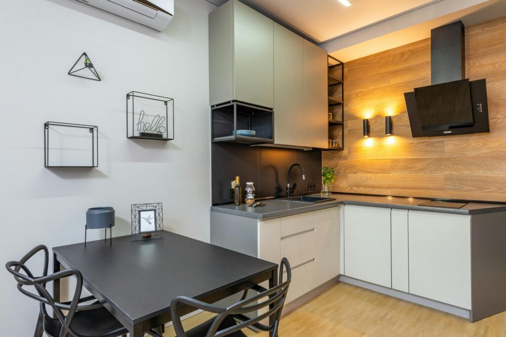 Small IKEA kitchen ideas for compact apartment with smart space saving layout