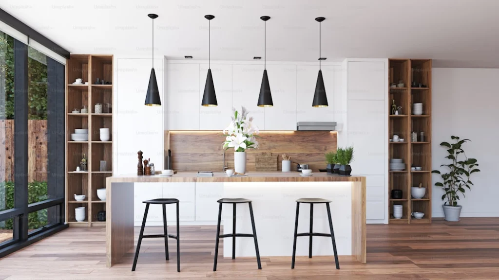 IKEA kitchen storage solutions with pull out drawers and organized cabinets