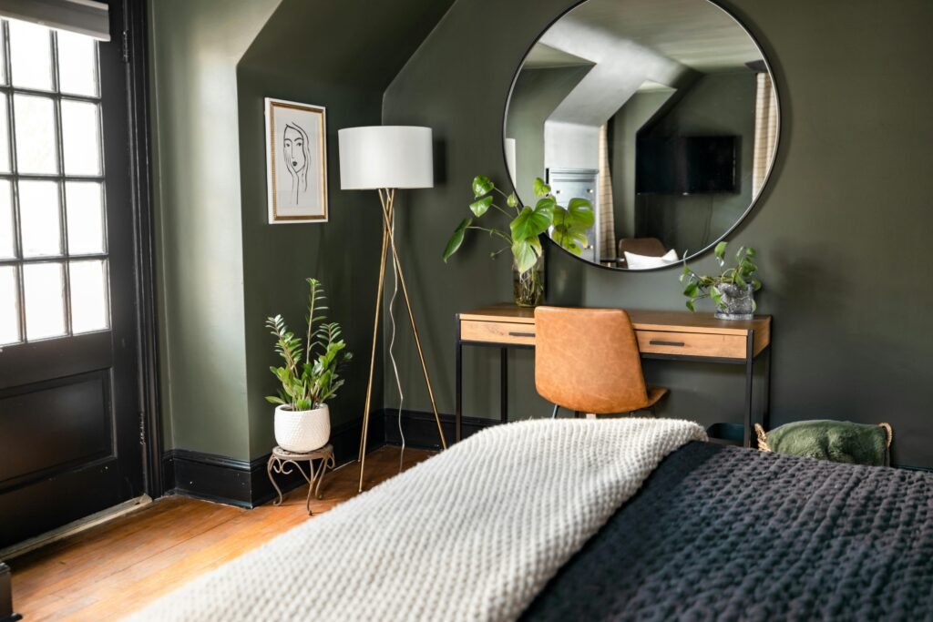 minimalist small bedroom clean aesthetic decor