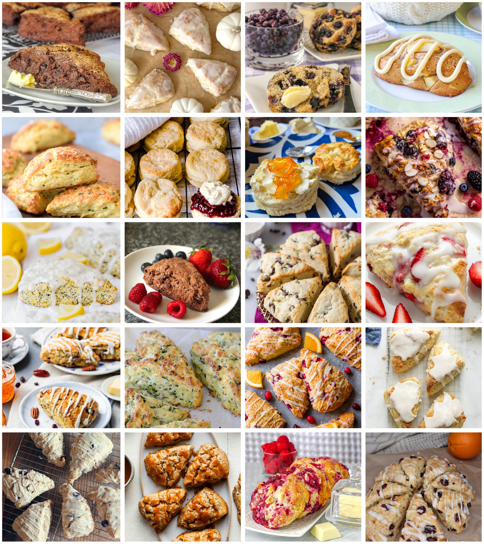 Fresh homemade scones from the best scones recipe ever collection with sweet and savory flavors